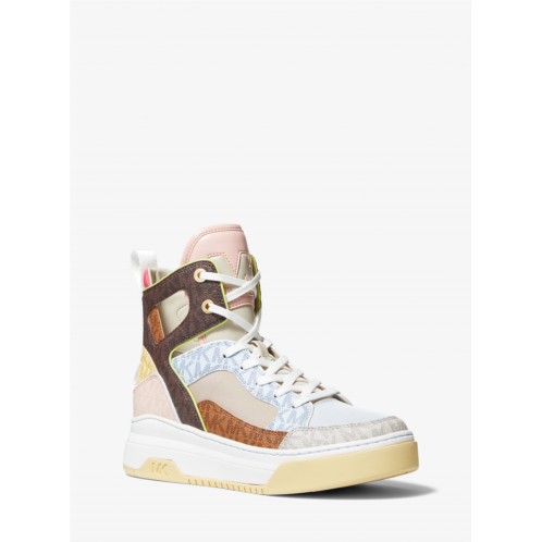 Michaelkors Matson Color-Block Logo High-Top Sneaker