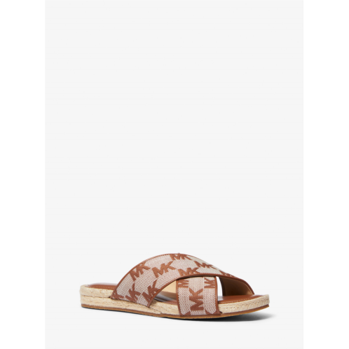 Michaelkors Jolie Logo Jacquard Espadrille Sandal