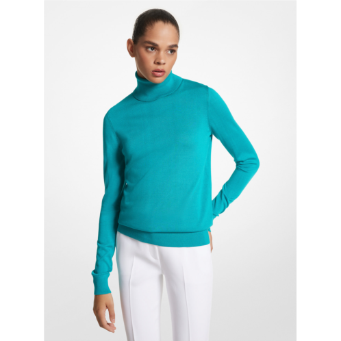 Michaelkors Featherweight Silk Turtleneck Sweater