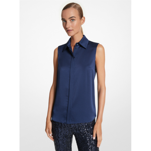 Michaelkors Hansen Charmeuse Sleeveless Shirt