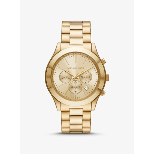 Michaelkors Oversized Slim Runway Gold-Tone Watch