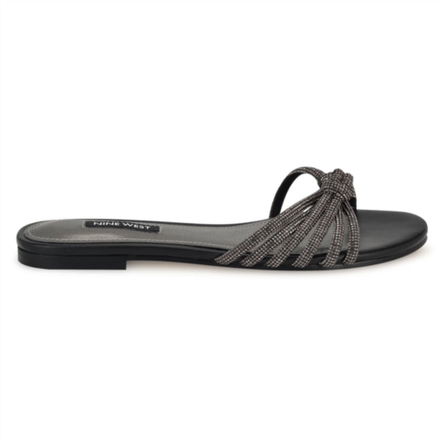 NINEWEST Luxury Flat Slide Sandals