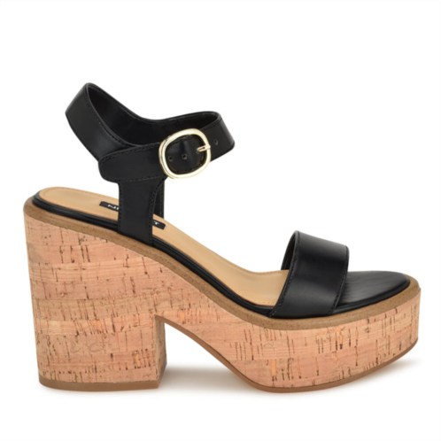 NINEWEST Amye Ankle Strap Wedge Sandals