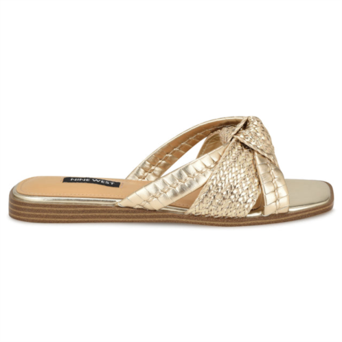 NINEWEST Olson Knotted Flat Slide Sandals