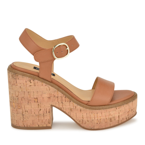 NINEWEST Amye Ankle Strap Wedge Sandals