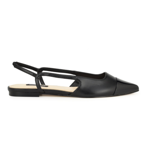 NINEWEST Babee Pointy Cap Toe Flat Slingbacks