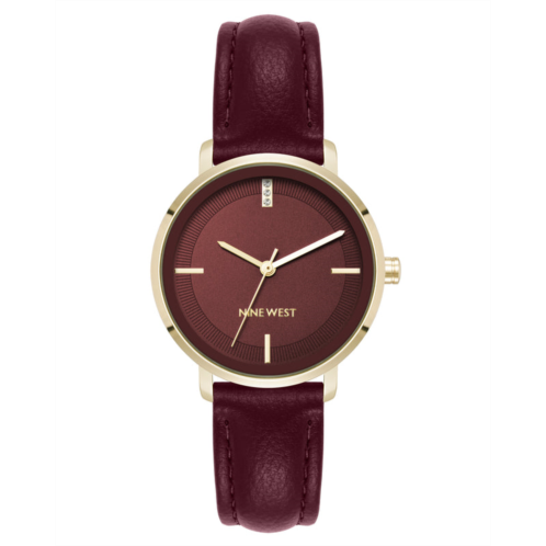 NINEWEST Crystal Accented Dial Strap Watch