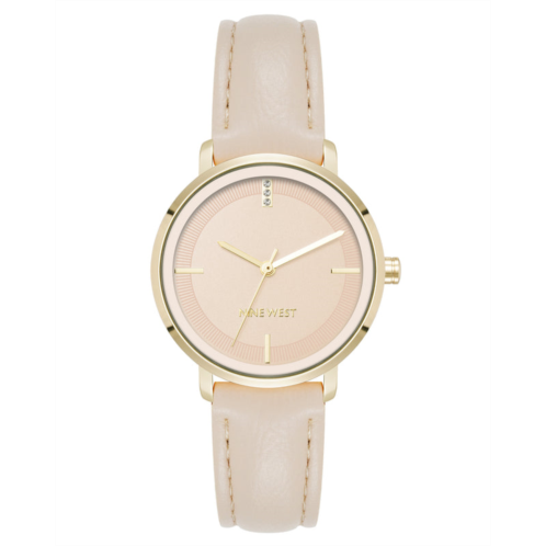 NINEWEST Crystal Accented Dial Strap Watch