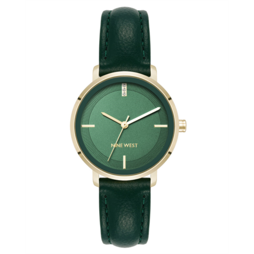 NINEWEST Crystal Accented Dial Strap Watch