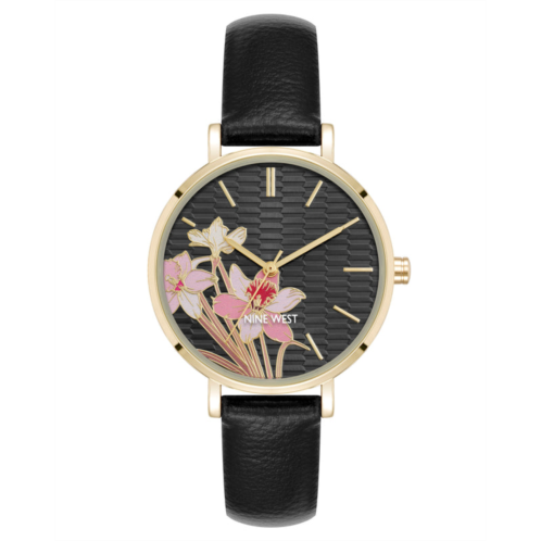 NINEWEST Floral Design Dial Strap Watch