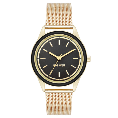 NINEWEST Mesh Bracelet Watch with Color Bezel