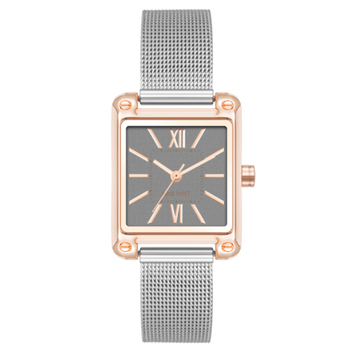 NINEWEST Mesh Bracelet Watch with Rectangular Case