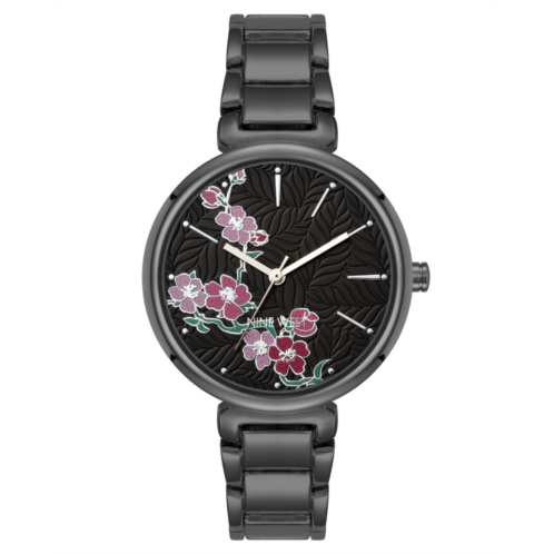 NINEWEST Textured Floral Dial Bracelet Watch