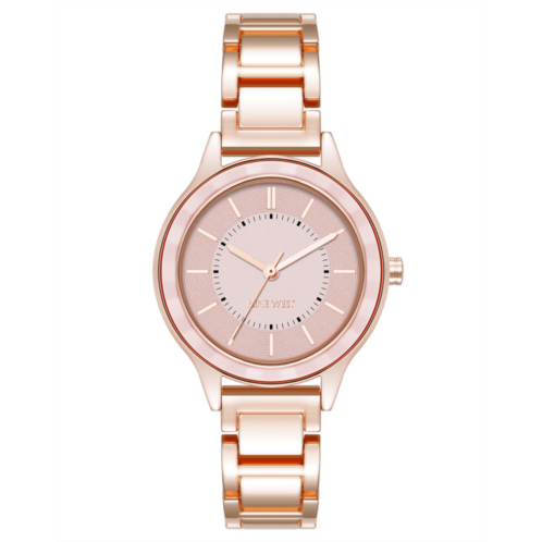 NINEWEST Textured Bezel Bracelet Watch