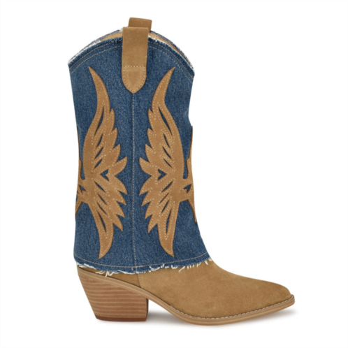 NINEWEST Ringer Detailed Western Boots