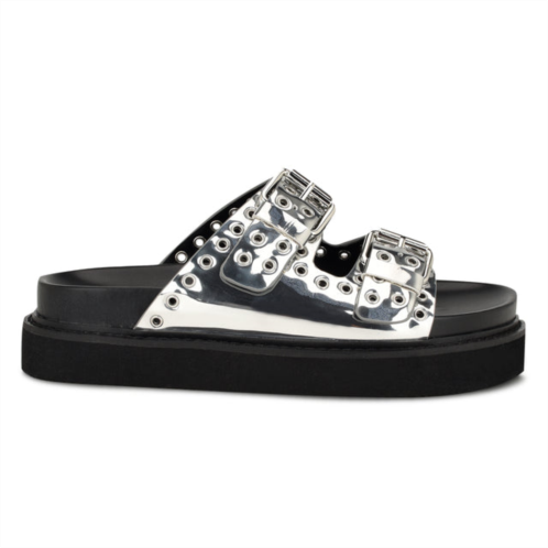NINEWEST Eleny Buckle Slide Sandals