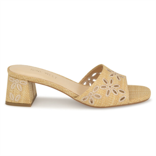 NINEWEST Lidey Eyelet Slide Sandals