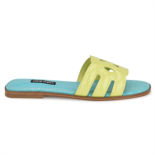 NINEWEST Geena Flat Slide Sandals