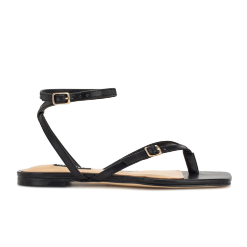 NINEWEST Nelson Ankle Wrap Flat Sandals