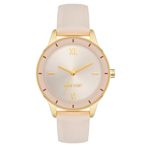 NINEWEST Saffiano Strap Watch