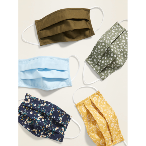 Oldnavy Variety 5-Pack of Triple-Layer Cloth Pleated Face Masks for Adults Hot Deal