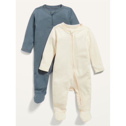 Oldnavy Unisex 2-Way-Zip Sleep & Play Footed One-Piece 2-Pack for Baby