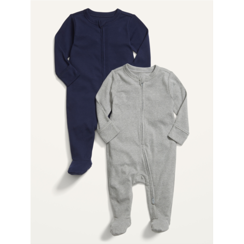 Oldnavy Unisex 2-Way-Zip Sleep & Play Footed One-Piece 2-Pack for Baby