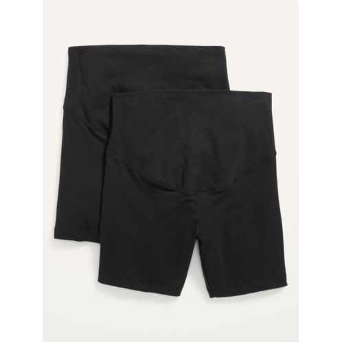 Oldnavy Maternity Full-Panel Biker Shorts 2-Pack -- 6-inch inseam