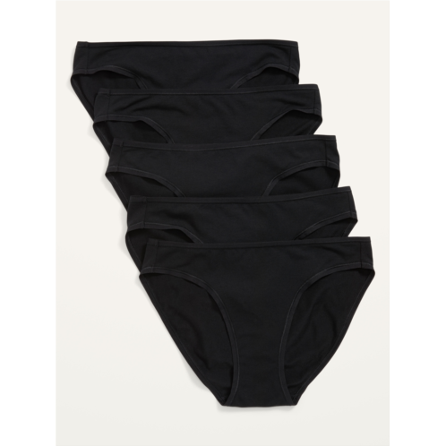 Oldnavy Mid-Rise Supima Cotton-Blend Bikini Underwear 5-Pack