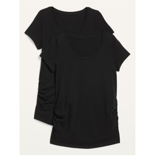Oldnavy Maternity Scoop-Neck Side-Shirred T-Shirt 2-Pack Hot Deal