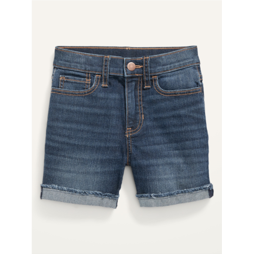 Oldnavy High-Waisted Button-Fly Ripped Jean Midi Shorts for Girls Hot Deal