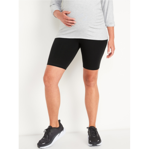 Oldnavy Maternity Rollover-Waist PowerChill Biker Shorts -- 8-inch inseam