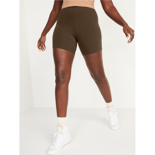 OldNavy High-Waisted Jersey Biker Shorts -- 6-inch inseam