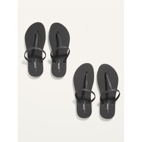 Oldnavy T-Strap Flip-Flop Sandals 2-Pack (Partially Plant-Based)