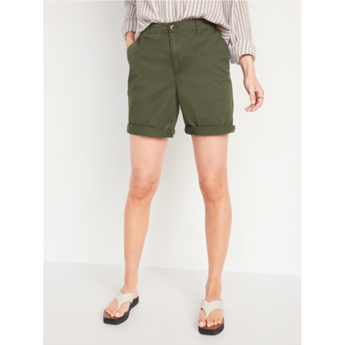 Oldnavy High-Waisted OGC Pull-On Chino Shorts -- 7-inch inseam