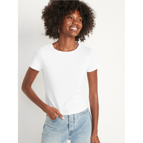 Oldnavy Rib-Knit Crop T-Shirt