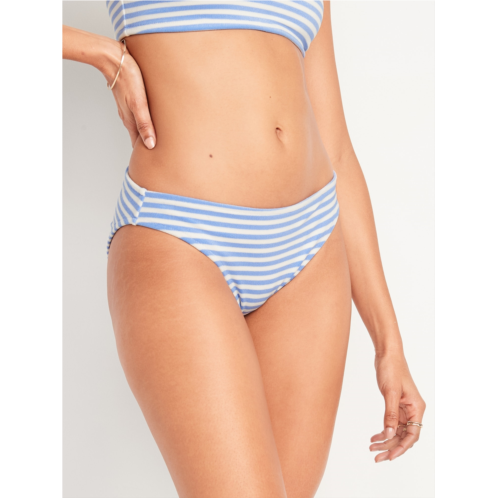 Oldnavy Low-Rise Striped Terry Classic Bikini Swim Bottoms