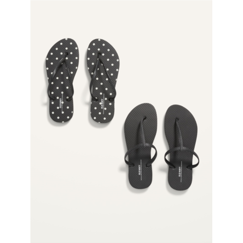 Oldnavy Flip-Flop/T-Strap Sandals Variety 2-Pack (Partially Plant-Based)
