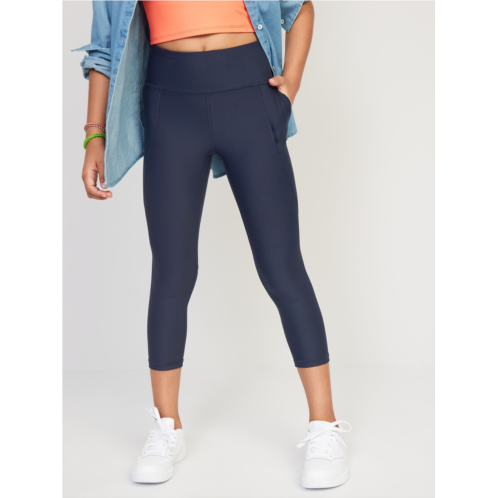 Oldnavy High-Waisted PowerSoft Side-Pocket Crop Leggings for Girls