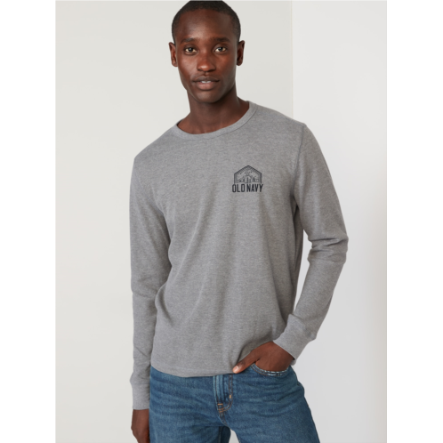 Oldnavy Logo-Graphic Thermal-Knit Long-Sleeve T-Shirt