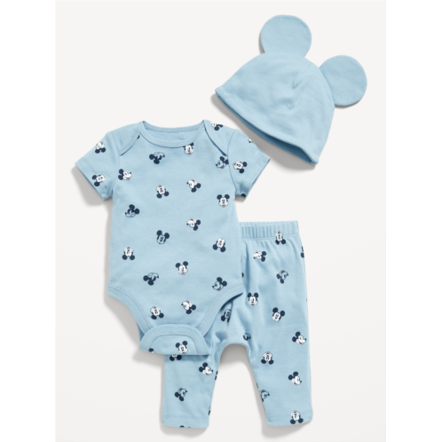 Oldnavy Unisex Disneyⓒ Mickey Mouse 3-Piece Bodysuit, Pants & Hat Layette for Baby