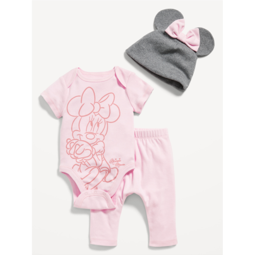 Oldnavy Disneyⓒ Minnie Mouse 3-Piece Bodysuit, Pants and Hat Layette for Baby