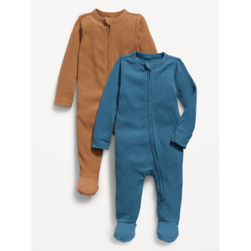 Oldnavy Sleep & Play 2-Way-Zip Footed One-Piece 2-Pack for Baby