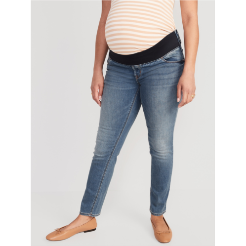Oldnavy Maternity Front Low Panel Power Slim Straight Jeans