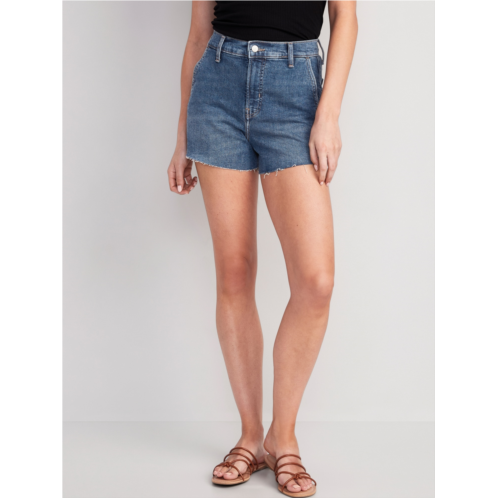 Oldnavy Higher High-Waisted Cut-Off Jean Shorts -- 3-inch inseam