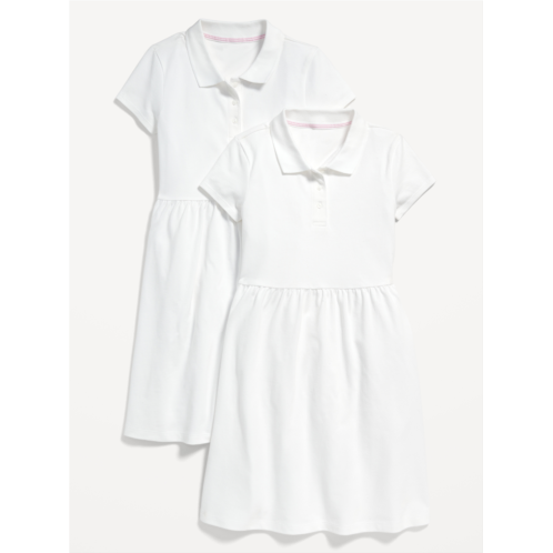 Oldnavy School Uniform Fit & Flare Pique Polo Dress 2-Pack for Girls