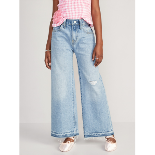 Oldnavy High-Waisted Baggy Ripped Wide-Leg Jeans for Girls