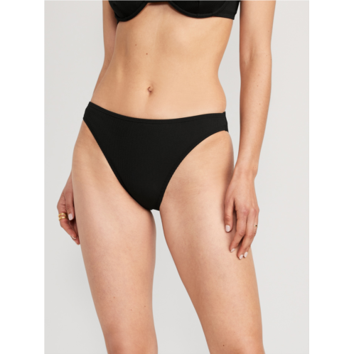 Oldnavy High-Waisted French-Cut Ribbed Bikini Swim Bottoms