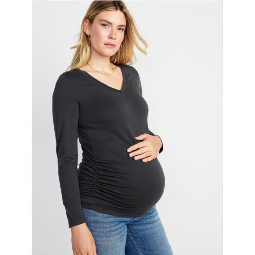 Oldnavy Maternity EveryWear Fitted V-Neck Long-Sleeve T-Shirt