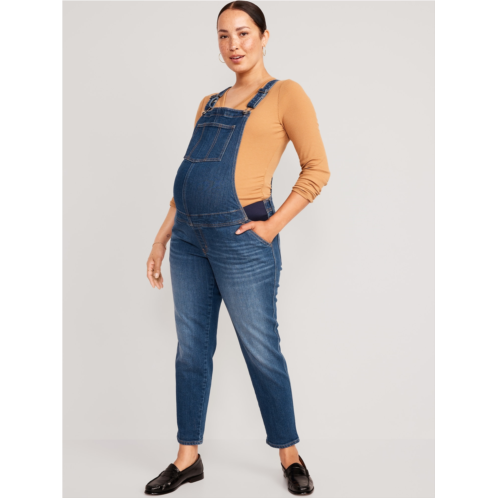Oldnavy Maternity Side-Panel OG Straight Jean Overalls Hot Deal